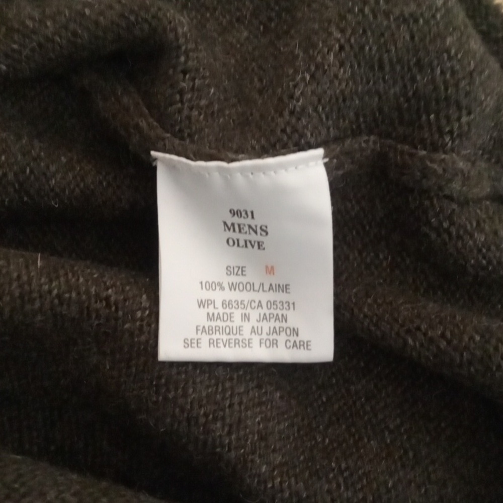 Woolrich Men's Forest Green Crewneck Sweater 100% Wool Winter Outdoors - Picture 9 of 11